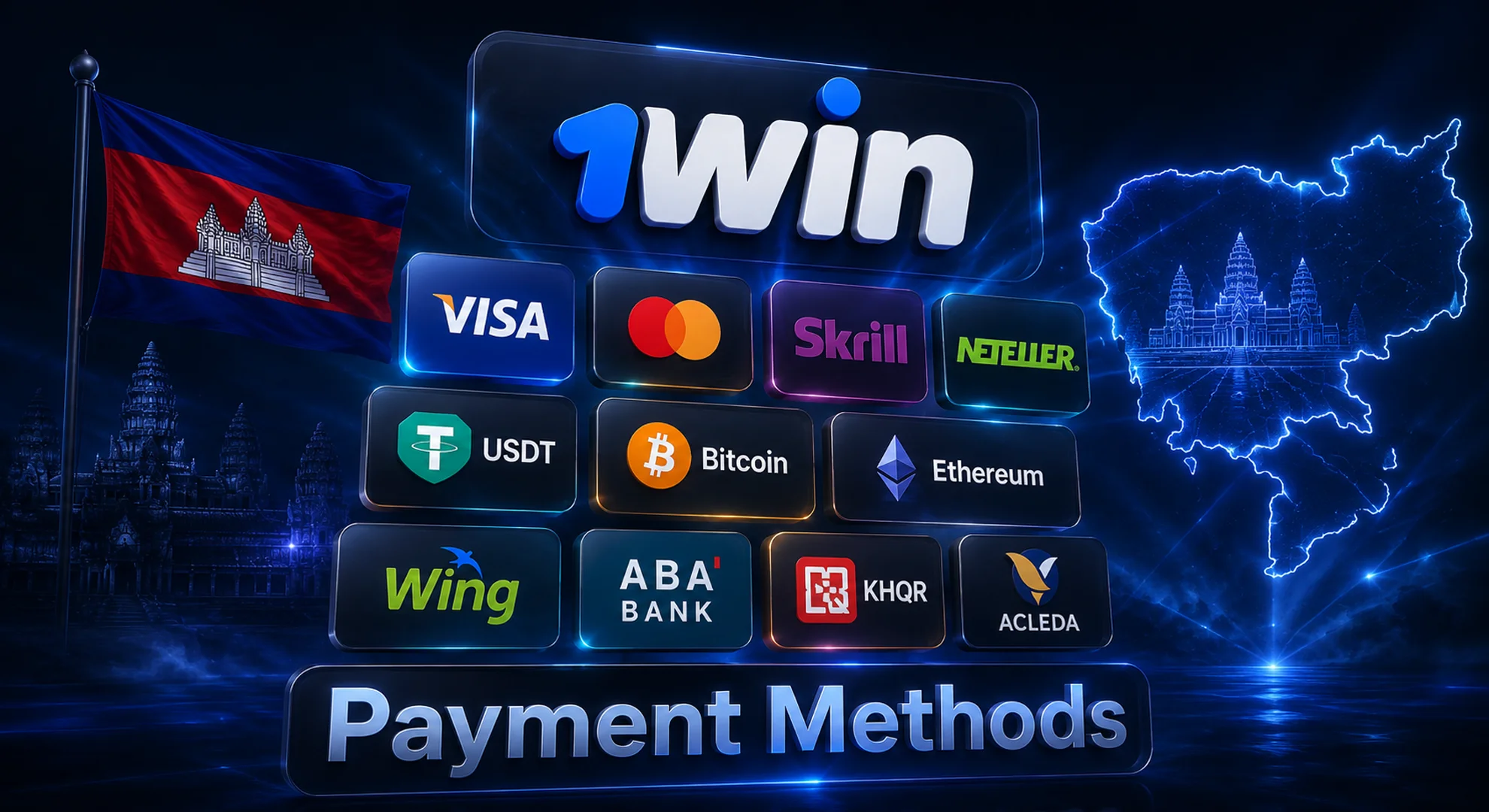 payment methods at 1win cambodia