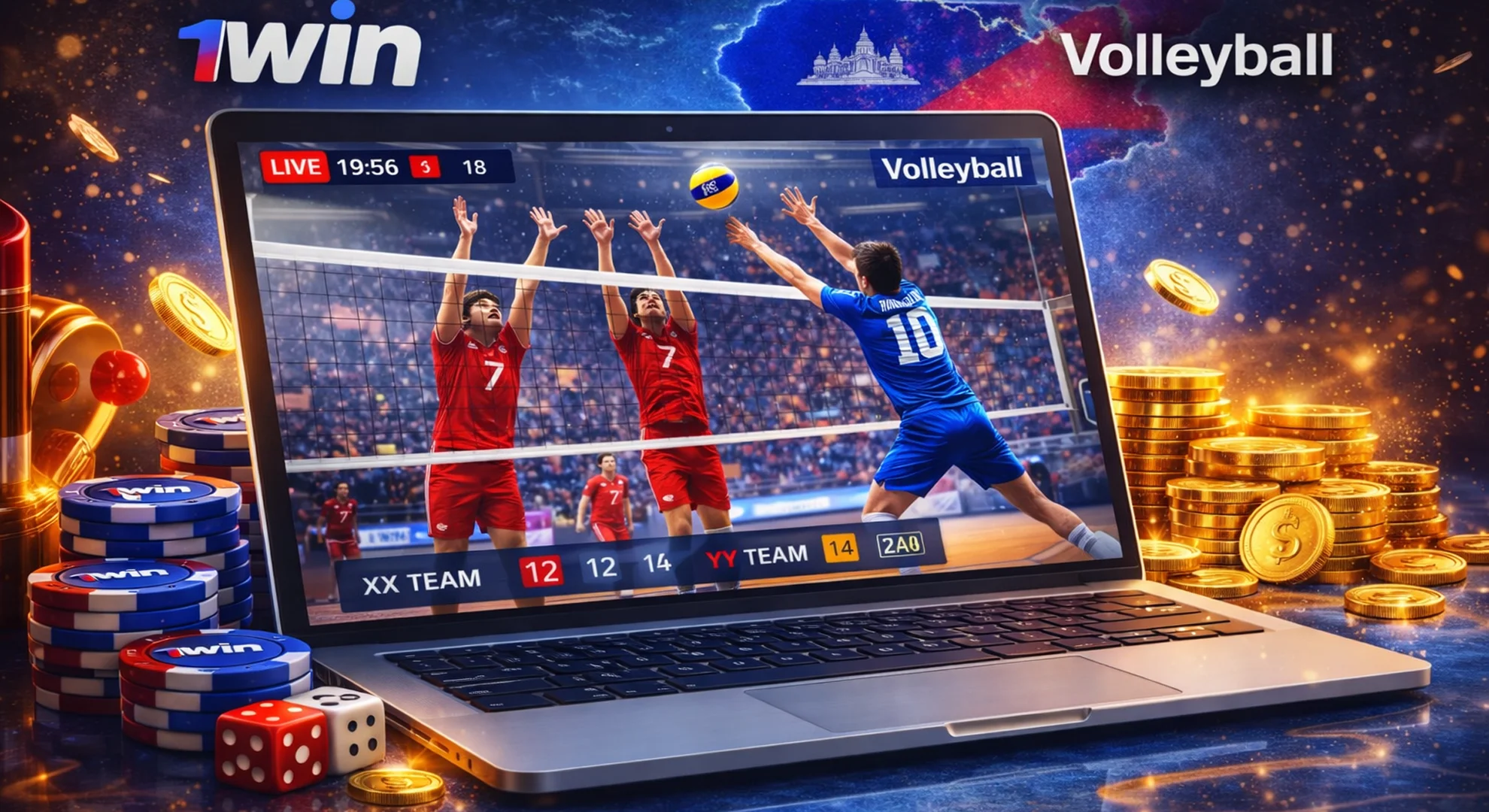 volleyball betting markets available on 1win Cambodia
